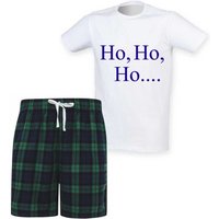 Ho Ho Ho Christmas Tartan Short Pyjama Set
