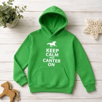 Kids Keep Calm & Canter On Hoodie in | Size: 3-4 Years