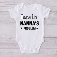 60 SECOND MAKEOVER Today I'm Nanna's Problem Short Sleeve in White | Size: 6-12 m