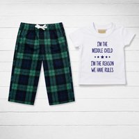 I'm In The Middle I'm The Reason We Have Rules Pyjamas Set in | Size: 18