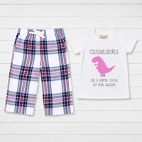 60 SECOND MAKEOVER Cousin Dinsosaur Pyjamas Children Trouser Bottoms Pyjama Set Christmas in Pink | Size: 6-12 m
