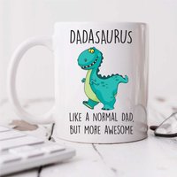 60 SECOND MAKEOVER Men's Dad Dinosaur Mug in White