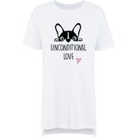 60 SECOND MAKEOVER Women's Frenchie Unconditional Love Nightie in White | Size: Large