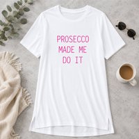 60 SECOND MAKEOVER Women's Prosecco Made Me Do It Nightie in White | Size: XS