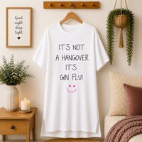 60 SECOND MAKEOVER Women's Hangover Gin Flu Nightie in White | Size: Medium