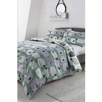Fusion 'Dotty Sheep' Fun Reversible Duvet Cover Set in Duck Egg Blue | Size: Double