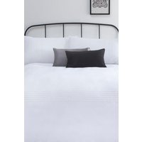 Serene 'Amalfi' Pin Tuck Duvet Cover Set in White | Size: Super King