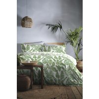 Dreams & Drapes 'Tahiti' Tropical Print Duvet Cover Set in Green | Size: Single