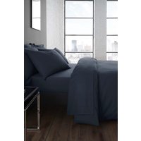 Serene 'Plain Dyed' Soft Touch 32cm Fitted Bed Sheet in Navy | Size: Single