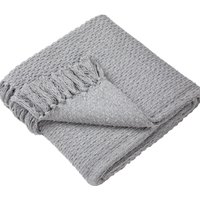 Drift Home 'Hayden' Textured Woven Throw in Grey | Size: 200 cm x 200 cm
