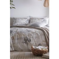 Appletree 'Edale' 100% Cotton Duvet Cover Set With Contrast Piping in Natural | Size: King