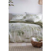 Appletree 'Edale' 100% Cotton Duvet Cover Set With Contrast Piping in Green | Size: Super King