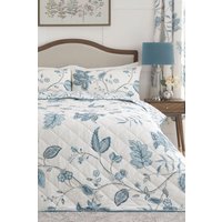 Dreams & Drapes 'Samira' Richly Illustrated Floral Print Duvet Cover Set in Teal | Size: Super King