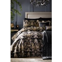 Laurence Llewelyn-Bowen 'Suburban Jungle' 100% Cotton Rich Duvet Cover Set in Black | Size: Super King