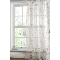 Dreams & Drapes 'Spring Glade' Nature Inspired Print Voile Panel | Size: 140 cm width x 137 cm drop