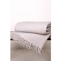 Appletree 'Elbury Waffle' 100% cotton Waffle Textured Bedspread in Silver