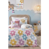 Bedlam 'Retro Flower' Fleece Duvet Cover Set | Size: Double