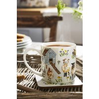 Ulster Weavers 'Portman Farm' Animal Print New Bone China Mug in Grey