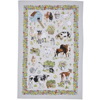 Ulster Weavers 'Portman Farm' Animal Print 100% Cotton Tea Towel in Grey