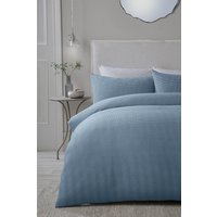 Serene 'Lindly' Waffle Duvet Cover Set in Blue | Size: King