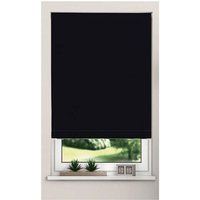 New Edge Blinds Thermal Blackout Roller Trimmable Blinds 165cm Drop in Black | Size: 150 cm width x 165 cm drop