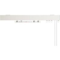 New Edge Blinds 10 - 13mm Metal Ball Curtain Pole Set - Antique Brass in White | Size: 150 cm