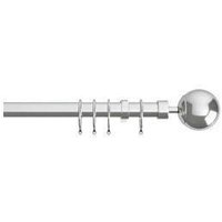 New Edge Blinds Finesse Extendable Curtain Pole in Silver | Size: 170 cm