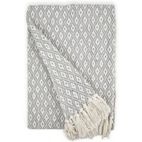 New Edge Blinds Stockholm Collection Cotton Throw in Grey | Size: 178 cm x 254 cm
