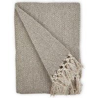 New Edge Blinds Hartley Collection Cotton Throw in Natural | Size: 228 cm x 254 cm