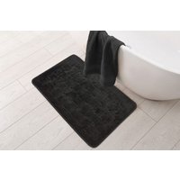 New Edge Blinds Shades Collection Bath Mat in Black | Size: 45 cm width x 75 cm drop