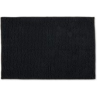 New Edge Blinds Marlow Collection Soft Touch Non-Slip Bathroom Rug in Black | Size: 60 cm x 45 cm