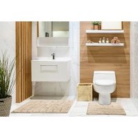 New Edge Blinds Ripple Collection Pure Cotton Jacquard 2pc Bath Set in Natural | Size: 50 cm x 80 cm