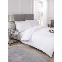 New Edge Blinds Percale Duvet Set in White | Size: King