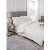 New Edge Blinds Percale Duvet Set in Cream | Size: Super King