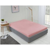 New Edge Blinds Brights Collection Non Iron Fitted Sheet in Pink | Size: Single
