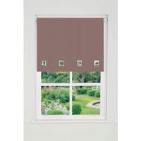 New Edge Blinds Square Eyelet Edge Roller Blind 165cm Drop Brown | Size: 110 cm width x 165 cm drop