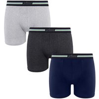 3 Pack Black Light Grey Navy Boxers