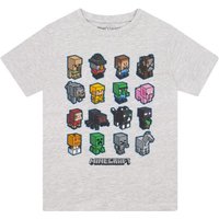 Minecraft Boy's Short Sleeve T-Shirt in Grey | Size: 9-10 Years