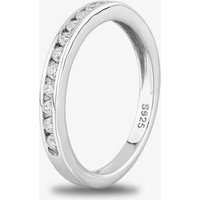 2mm Cubic Zirconia Channel Set Half Eternity Ring