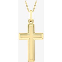 9ct Yellow Gold Bevelled Edge Cross Pendant 1.64.2611