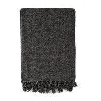 New Edge Blinds Camilla Collection Chenille Throw in Dark Grey | Size: 127 cm x 152 cm