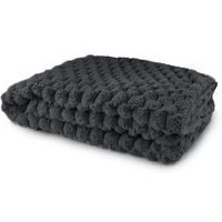 New Edge Blinds Leah Collection Deluxe Throw in Black | Size: 127 cm x 152 cm