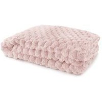 New Edge Blinds Leah Collection Deluxe Throw in Pink | Size: 127 cm x 152 cm