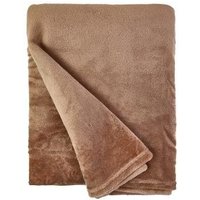 New Edge Blinds Plush Collection Flannel Fleece Super Soft Throw in Brown | Size: 200 cm x 240 cm