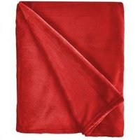 New Edge Blinds Plush Collection Flannel Fleece Super Soft Throw in Red | Size: 140 cm x 180 cm