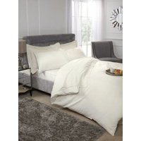 New Edge Blinds Luxor Collection 200 Thread Count Luxury Egyptian Cotton Fitted Sheet in Cream | Size: King