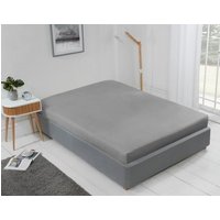 New Edge Blinds Luxor Collection 200 Thread Count Luxury Egyptian Cotton Fitted Sheet in Grey | Size: Single