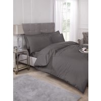 New Edge Blinds Percale Collection 180 Thread Count Percale Fitted Valance Sheet in Grey | Size: Single