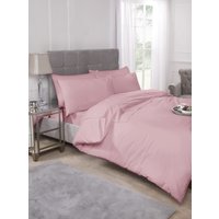 New Edge Blinds Percale Collection 180 Thread Count Percale Fitted Valance Sheet in Pink | Size: Double