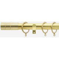 New Edge Blinds Brushed Gold 28mm Barrel Fixed Length Metal Curtain Pole | Size: 170 cm